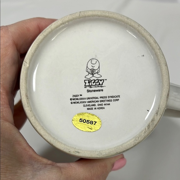 Vintage American Greeting Ziggy Orneries Cereal Ceramic Coffee Mug Cartoon 80's‎ - Picture 5 of 5